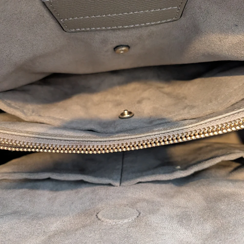 Coach Margot Satchel In Chalk/Fog Colorblock, Nwot. Classic Feminine Lux